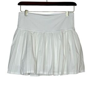 JoyLab White Pleated Tennis Skort Womens Small Activewear Skirt Shorts Pocket